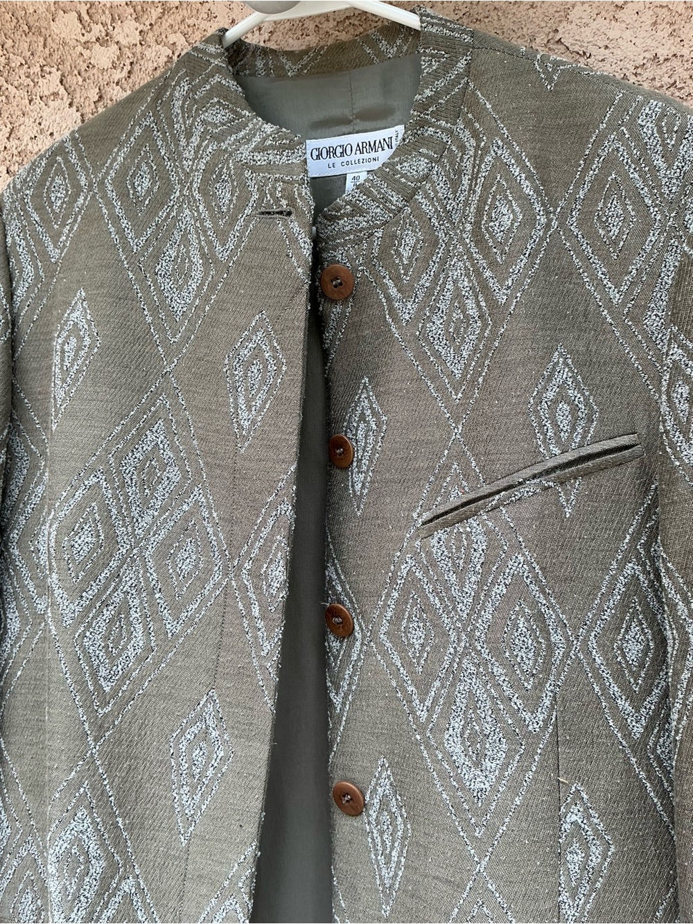 Giorgio Armani LE COLLEZIONI made in Italy blazer coat jacket button front 40 6 - Picture 15 of 15